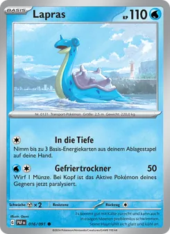 Lapras, Paldeas Schicksale Nº 016 Normal