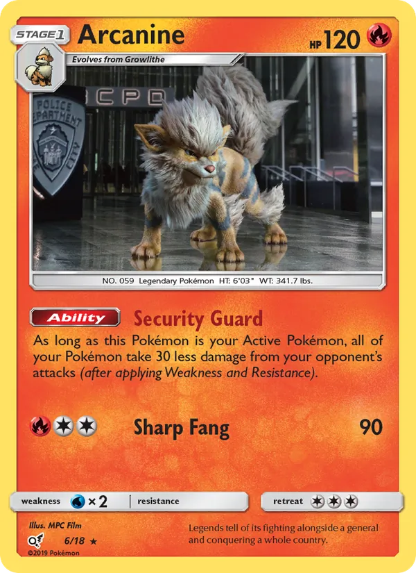 Arcanine, Detective Pikachu No. 6