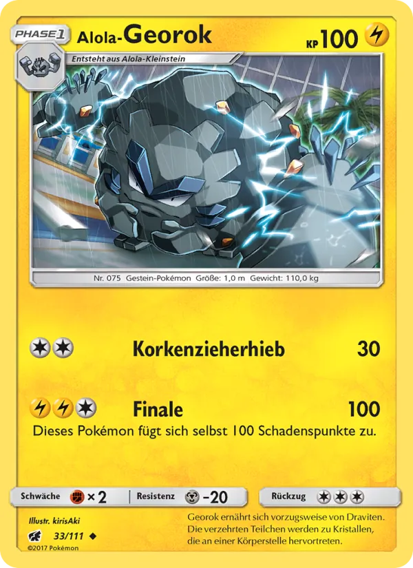 Alola-Georok, Aufziehen der Sturmröte No. 33