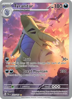 Tyranitar, Paldea Evolved No. 222 Holo