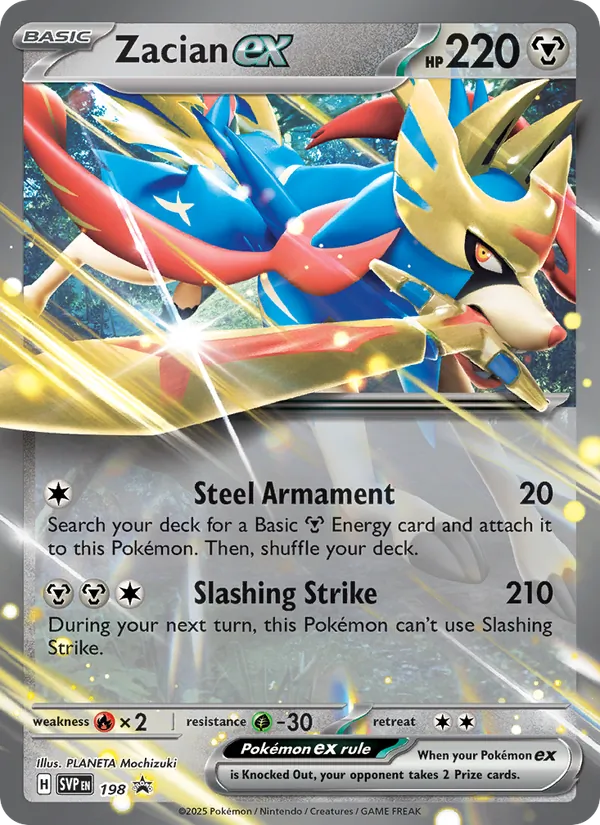 Zacian ex, SVP Black Star Promos No. 198