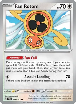 Fan Rotom, Stellar Crown No. 118 Normal