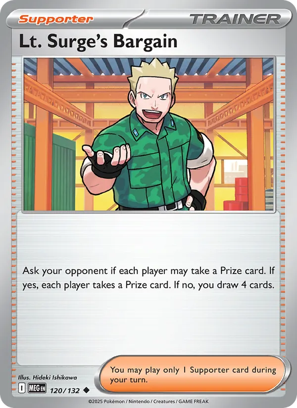 Lt. Surge's Bargain, Mega Evolution No. 120
