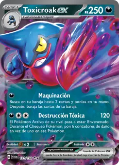 Toxicroak ex, Escarlata y Púrpura Nº 131 Holo