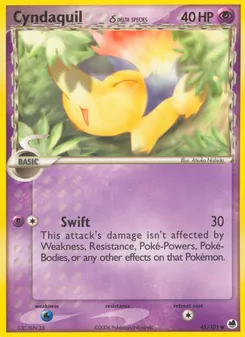 Cyndaquil δ, Dragon Frontiers Nº 45 Normal