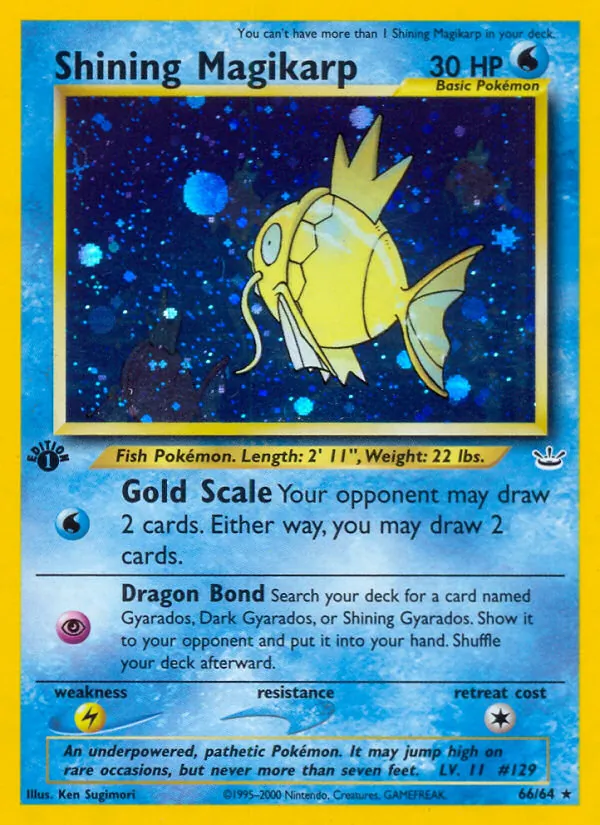 Shining Magikarp, Neo Revelation No. 66