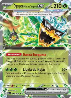 Ogerpon Máscara Turquesa ex, Evoluciones Prismáticas Nº 012 Holo