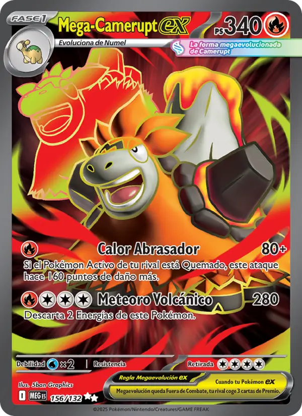 Mega-Camerupt ex, Megaevolución No. 156