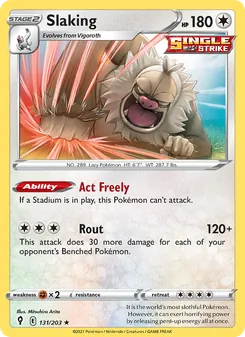 Slaking, Evolving Skies No. 131 Holo