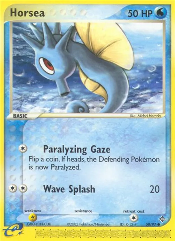 Horsea, Dragon No. 58