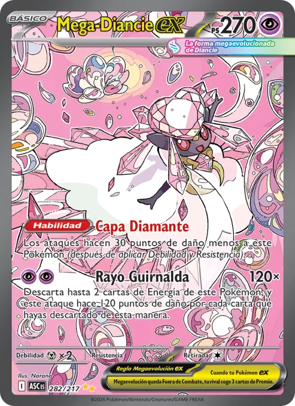 Mega-Diancie ex, Héroes Ascendentes No. 282