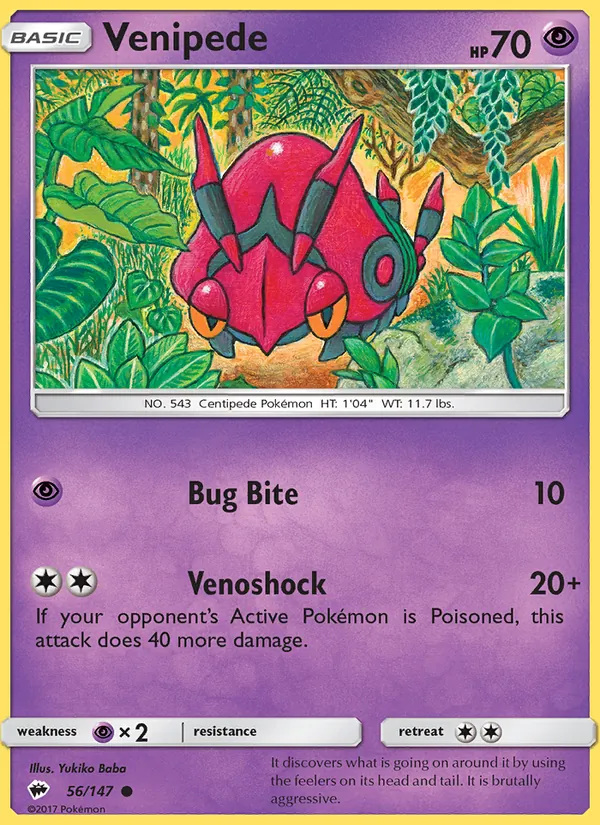 Venipede, Burning Shadows Nº 56