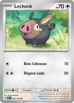 Lechonk, Llamas Obsidianas No. 182 Normal