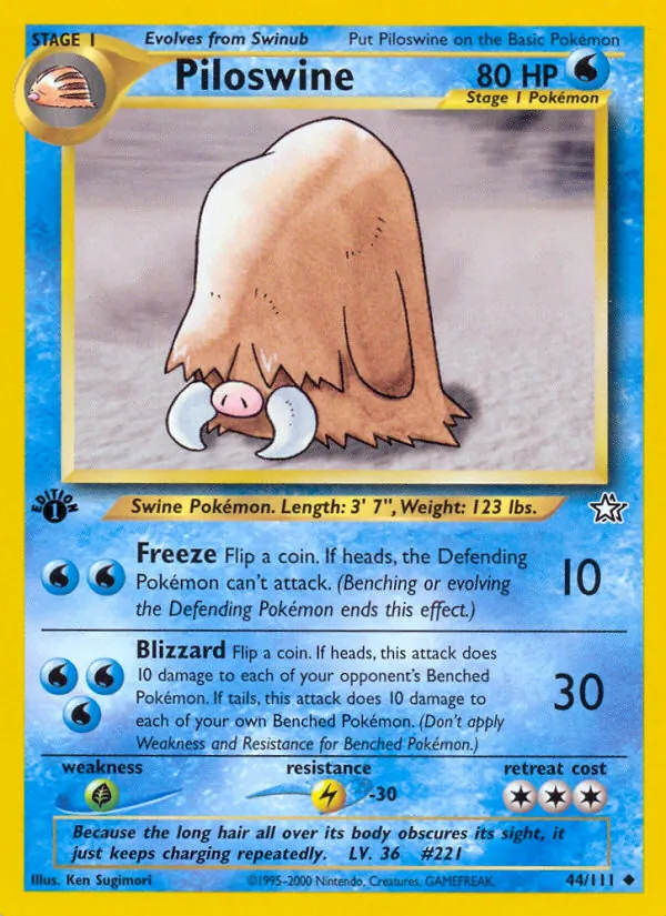Piloswine, Neo Genesis Nº 44