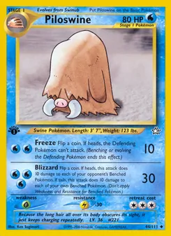 Piloswine, Neo Genesis No. 44 Normal