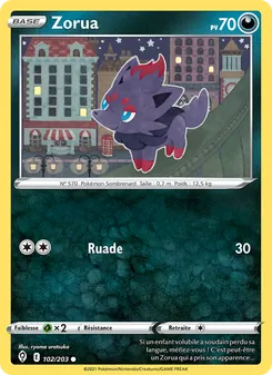 Zorua, Évolution Céleste Nº 102 Normal