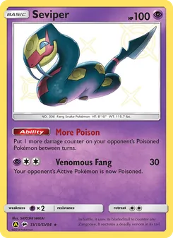 Seviper, Hidden Fates Shiny Vault No. SV15 Normal