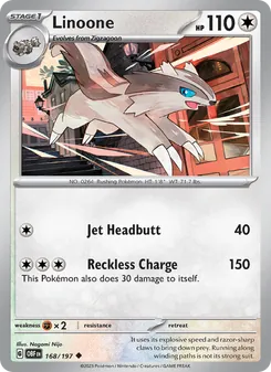 Linoone, Obsidian Flames No. 168 Normal
