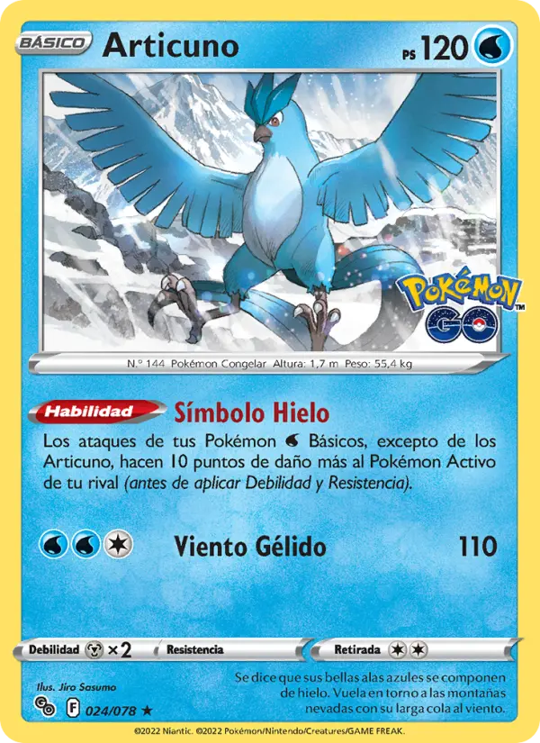 Articuno, Pokémon GO No. 024