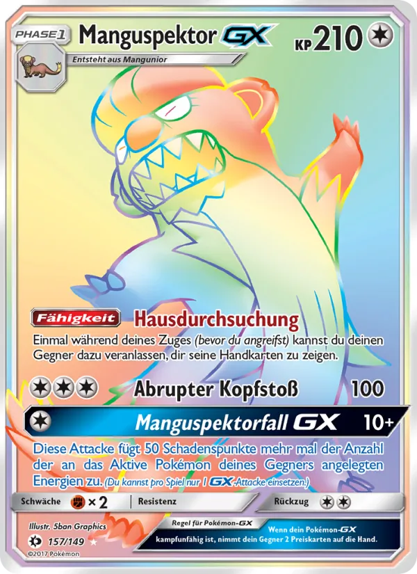 Manguspektor GX, Sonne & Mond No. 157