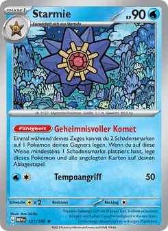 Starmie, 151 No. 121 Holo