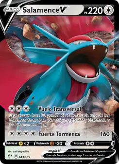 Salamence V, Oscuridad Incandescente Nº 143 Holo