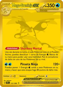 Mega-Greninja ex, Caos Creciente Nº 122 Holo