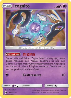 Icognito, Echo des Donners No. 92 Normal
