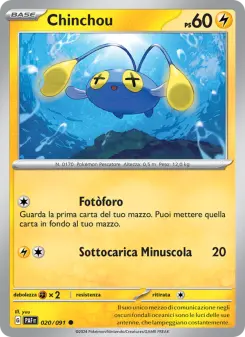 Chinchou, Destino di Paldea No. 020 Normal