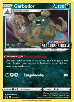 Garbodor, SPSC Promo No. SWSH025 Holo