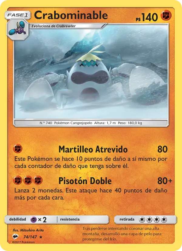 Crabominable, Sombras Ardientes Nº 74