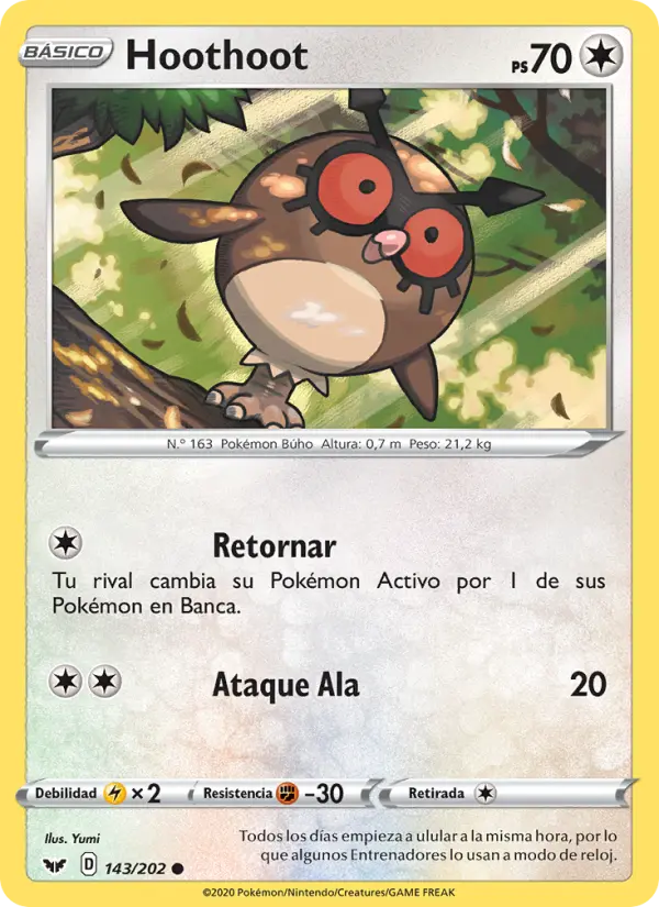 Hoothoot, Espada y Escudo Nº 143