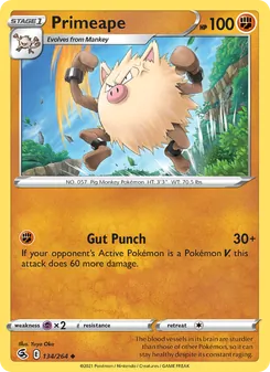 Primeape, Fusion Strike No. 134 Normal
