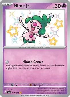 Mime Jr., Paldean Fates No. 157 Holo