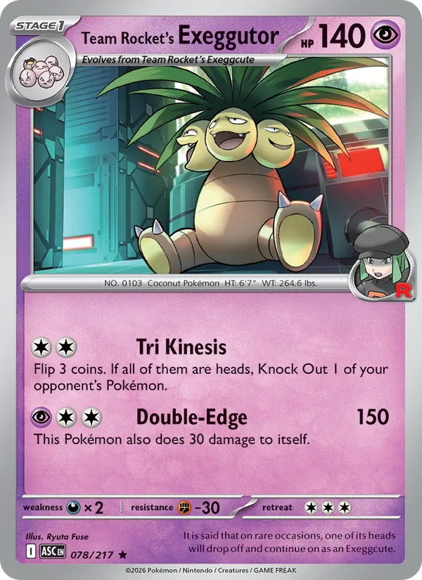 Team Rocket's Exeggutor, Ascended Heroes No. 078