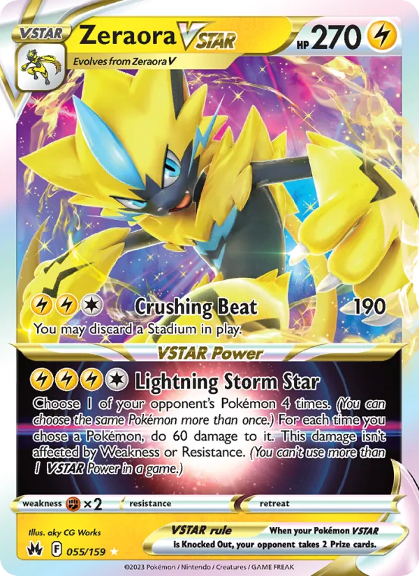 Zeraora VSTAR, Crown Zenith Nº 055