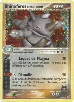 Rhinoféros de Team Magma, EX Team Magma vs Team Aqua No. 11 Holo