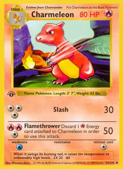 Charmeleon, Base Set Nº 24 Normal