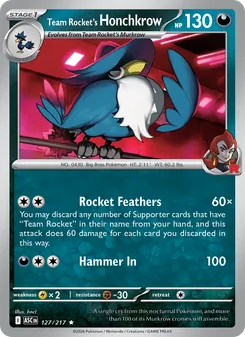 Team Rocket's Honchkrow, Ascended Heroes No. 127 Reverse