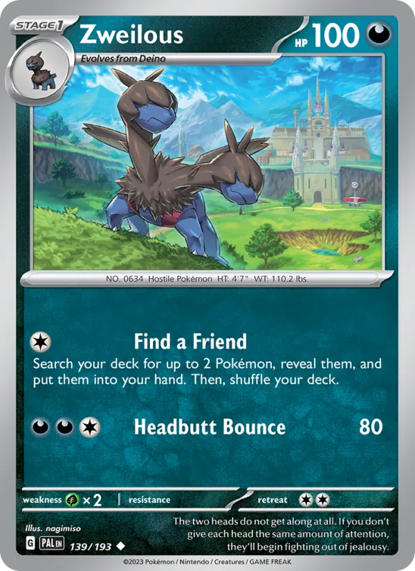 Zweilous, Paldea Evolved No. 139