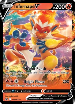 Infernape V, SWSH Black Star Promos No. SWSH252 Normal