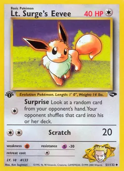 Lt. Surge's Eevee, Gym Challenge No. 51 Normal