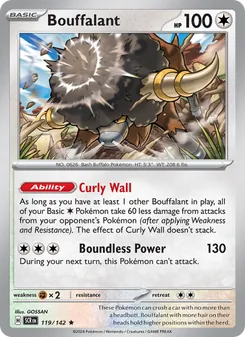 Bouffalant, Stellar Crown No. 119 Normal