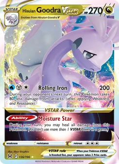 Hisuian Goodra VSTAR, Lost Origin Nº 136 Holo
