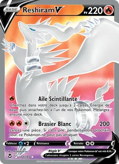 Reshiram V, Tempête Argentée No. 172 Holo