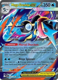 Mega Greninja ex, Chaos Rising Nº 022 Holo