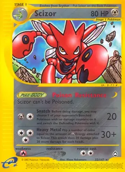 Scizor, Aquapolis No. 32 Normal