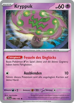 Kryppuk, Entwicklungen in Paldea Nº 089 Reverse