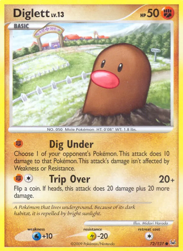 Diglett, Platinum No. 72