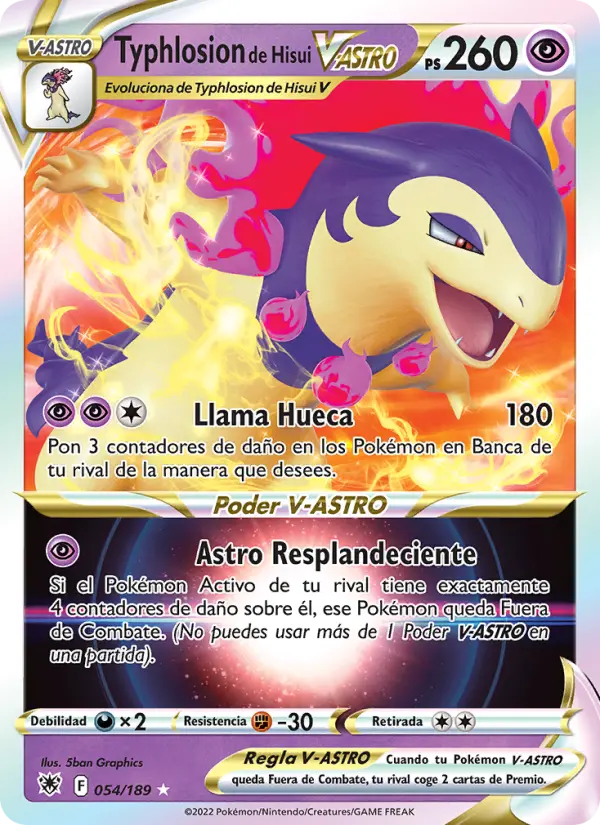 Typhlosion de Hisui V-ASTRO, Resplandor Astral No. 054
